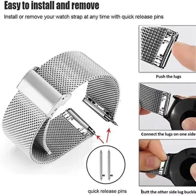 22mm 20mm Mesh Loop For Garmin - Milanese Loop Magnetic avaliação e preço