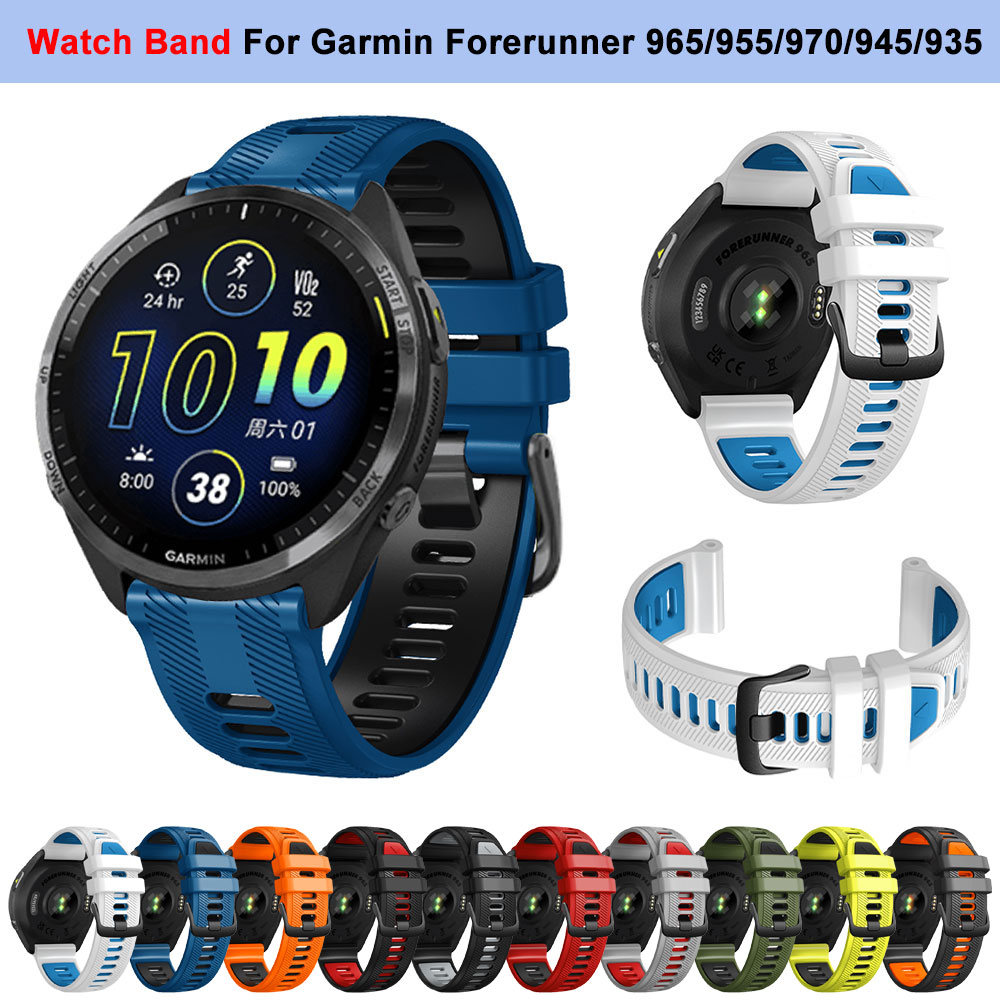For Garmin Forerunner 965 955  - Silicone Watch Band 22Mm avaliação e preço
