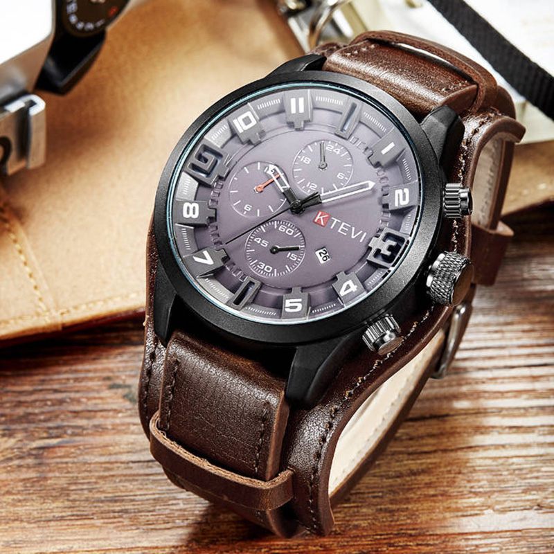 Retro Men's Watches Classic Lu - Leather Watch Band Men avaliação e preço