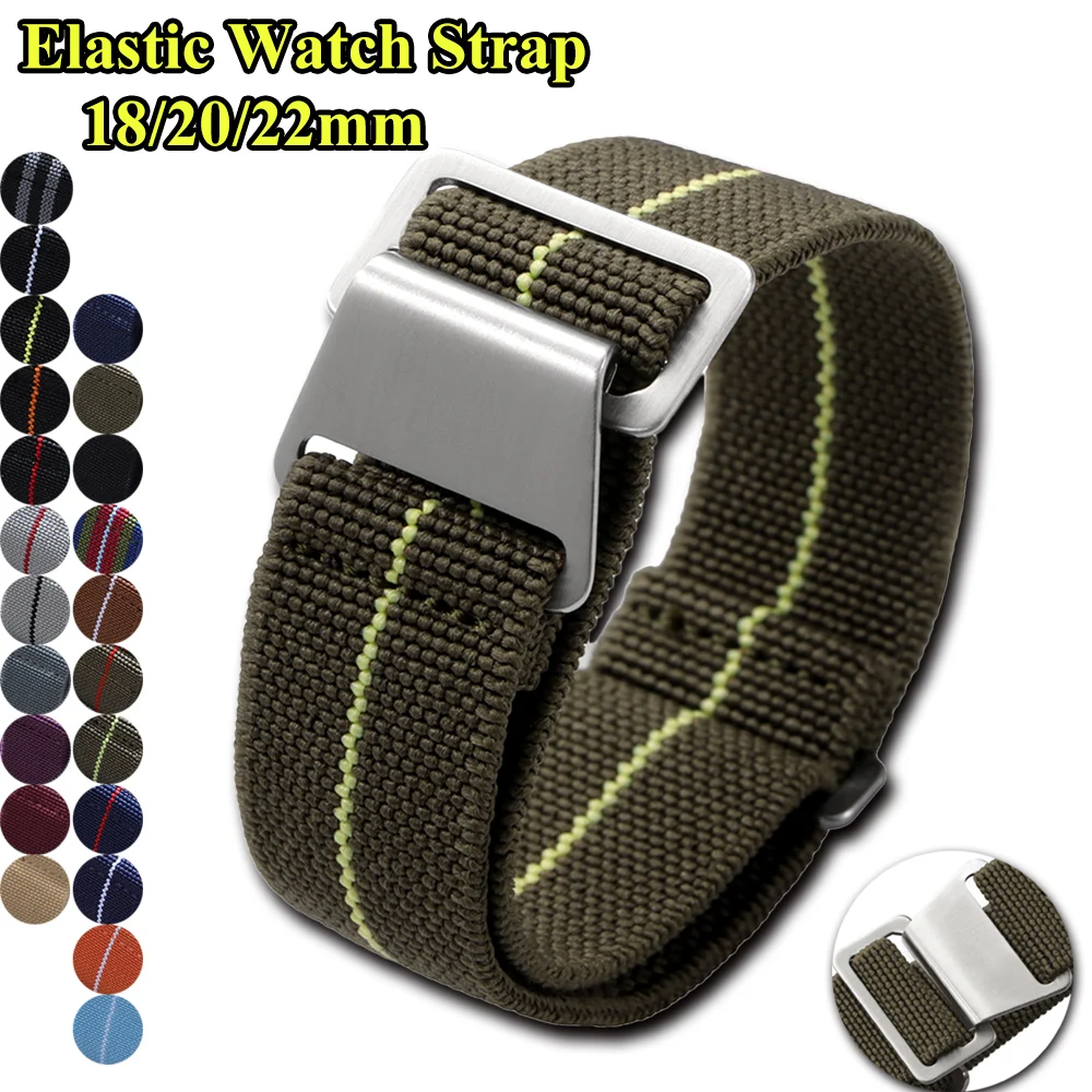 Elastic Watch Strap 18mm 20mm  - Parachute Strap Elastic avaliação e preço