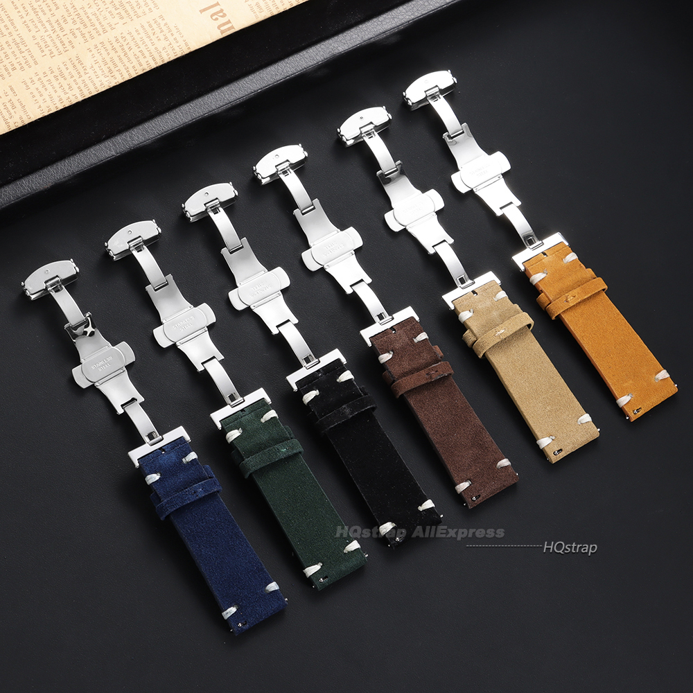 Suede Leather Watch Strap 18mm - Suede Strap Watch avaliação e preço