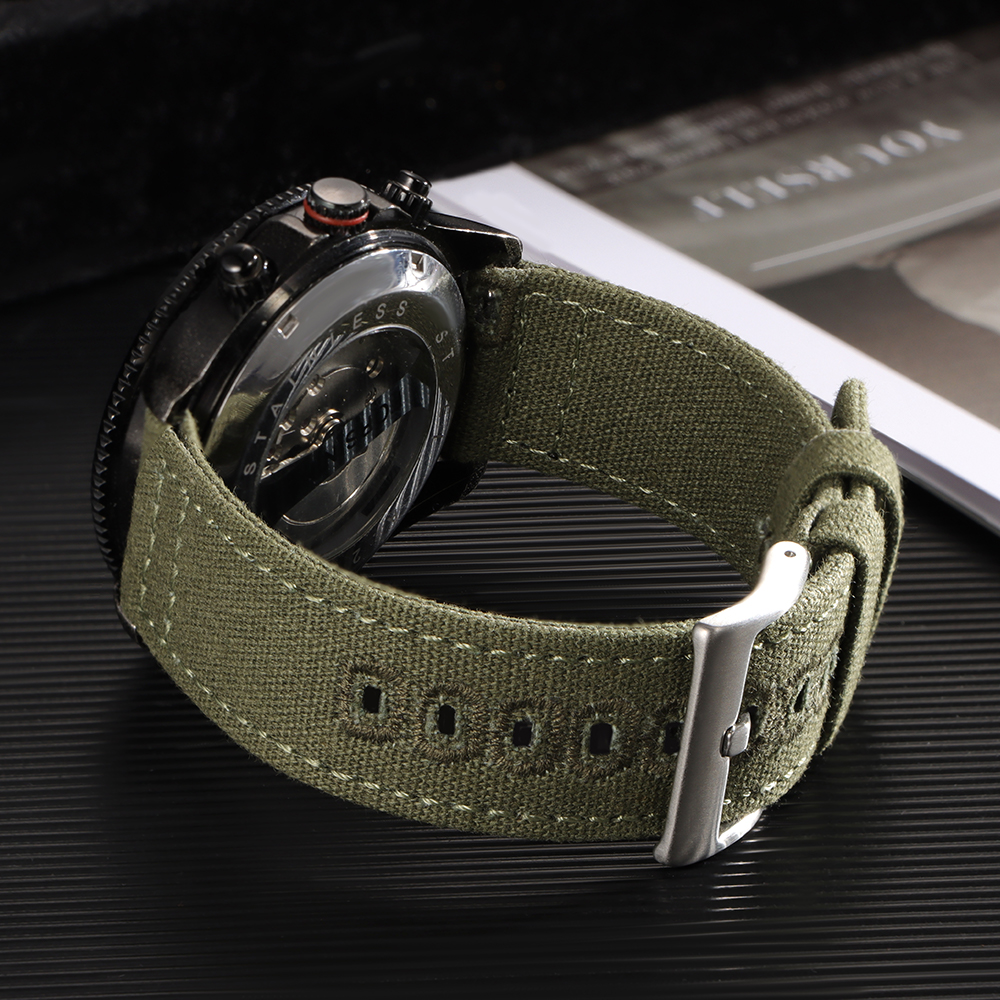 Nylon Woven Canvas Watch Band  - Perlon Strap Woven avaliação e preço