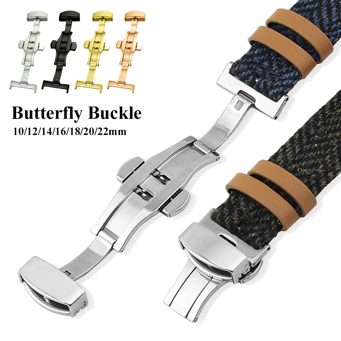 Stainless Steel Butterfly Fold - Butterfly Clasp Deployant avaliação e preço