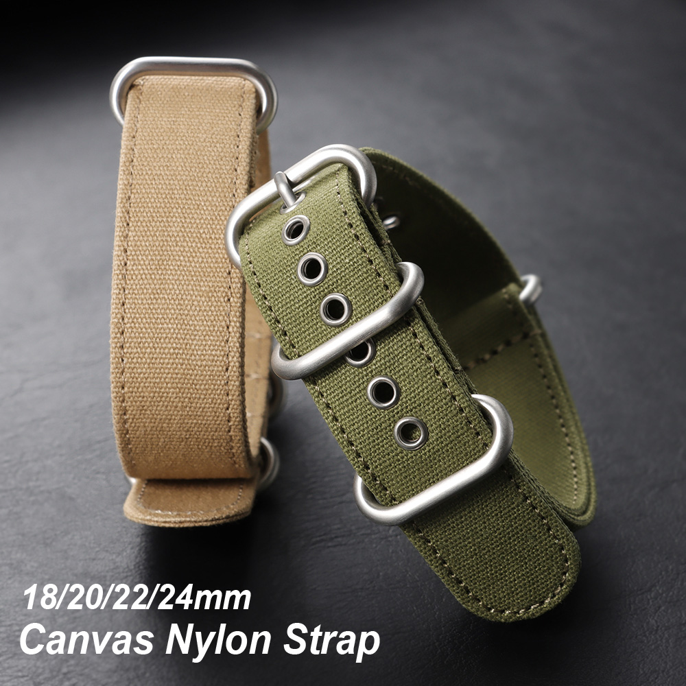 18mm 20mm 22mm 24mm Canvas Nyl - Canvas Strap Watch avaliação e preço