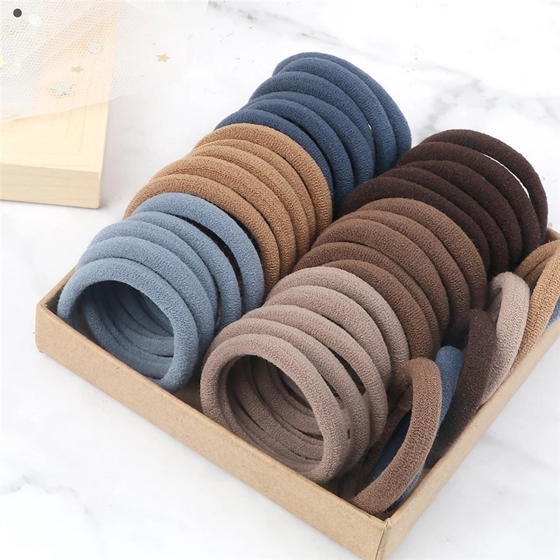 50PCS/Set Women Girls Basic Ha - Silicone Band Women avaliação e preço