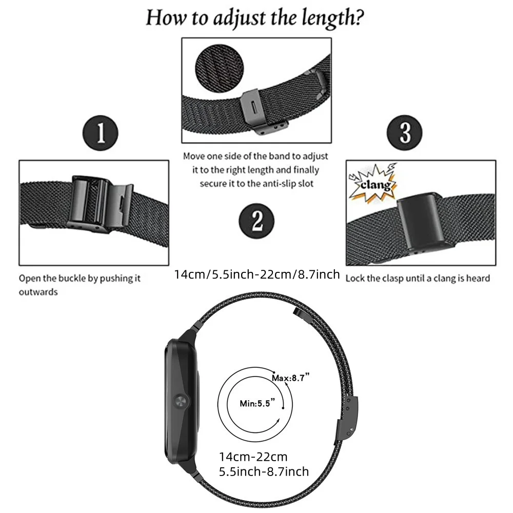 Metal Bands for Honor Watch 4  - Mesh Strap Metal avaliação e preço