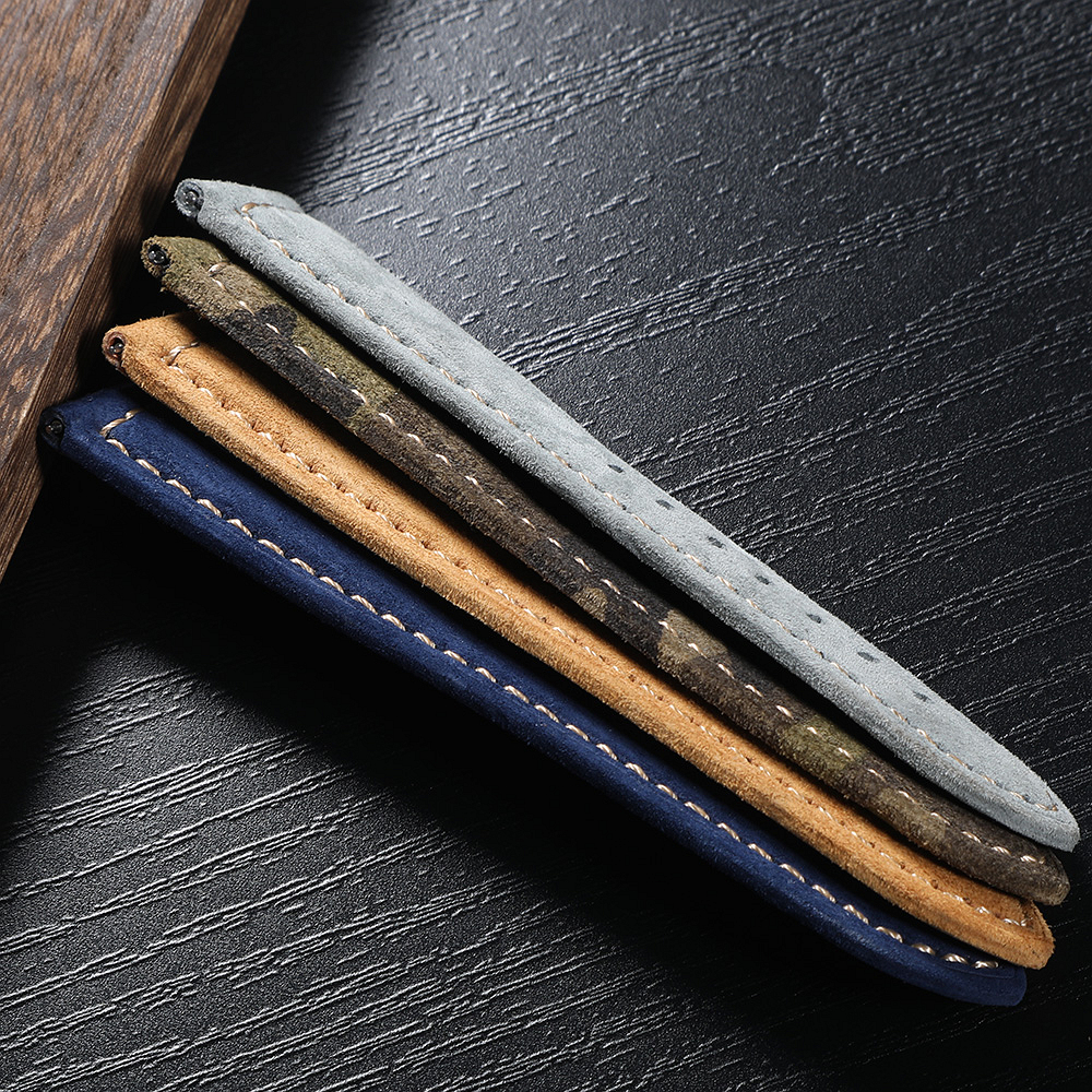 Genuine Suede Watch Strap 22mm - Suede Strap Watch avaliação e preço