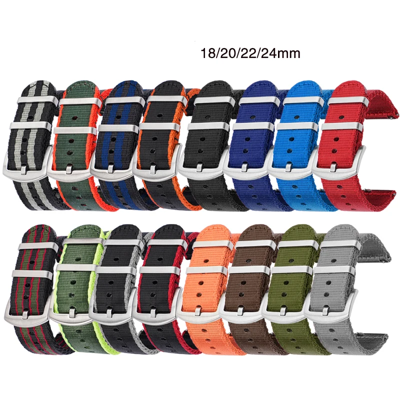 18/20/22/24mm Nylon Strap Men  - Canvas Strap Watch avaliação e preço
