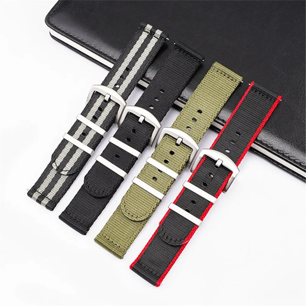 18/20/22/24mm Nylon Strap Men  - Canvas Strap Watch avaliação e preço