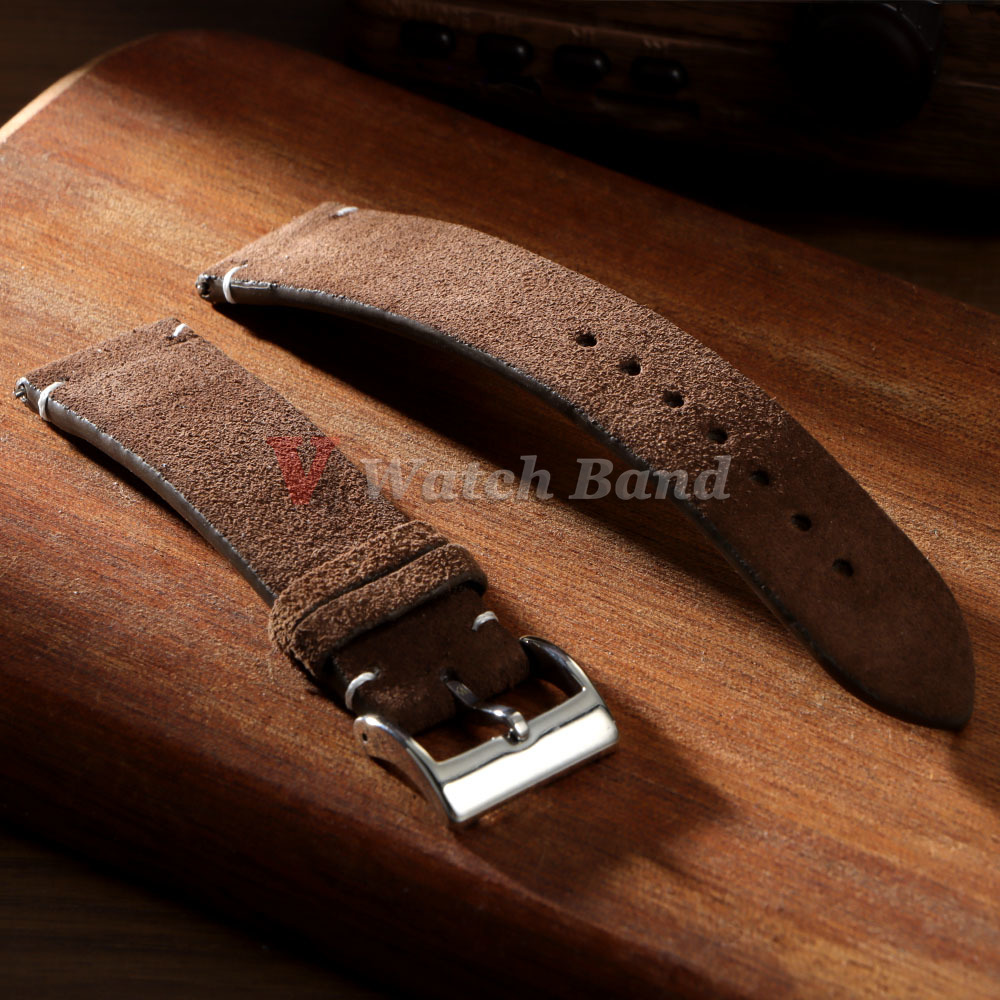 20mm 22mm High Quality Suede C - Suede Strap Watch avaliação e preço