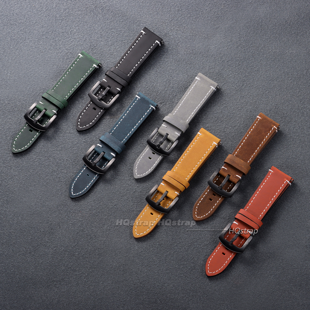 Vintage Calfskin Leather Watch - Leather Strap Quick Release avaliação e preço