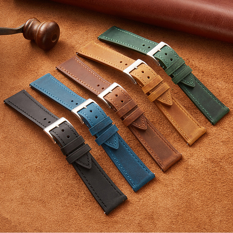 Vintage Watch Strap Quick Rele - Leather Strap Quick Release avaliação e preço