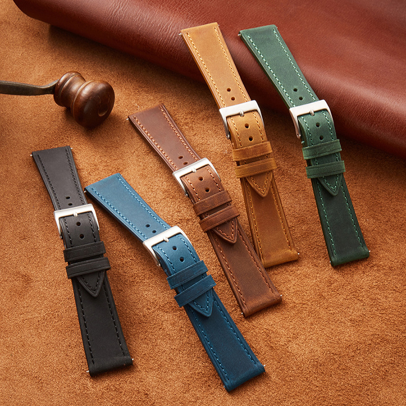 Vintage Watch Strap Quick Rele - Leather Strap Quick Release avaliação e preço