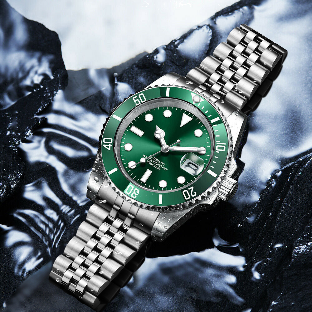 DIY Logo 40MM Dive Watch NH35  - Stainless Bracelet Diver avaliação e preço