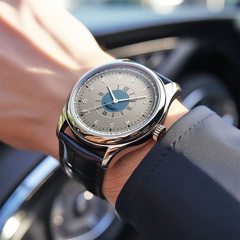 Top Brand Man Wristwatch Luxur - Leather Watch Band Men avaliação e preço