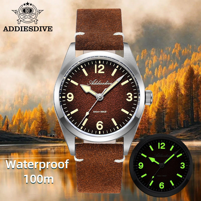 ADDIESDIVE Japan 2035 Super Lu - Suede Strap Watch avaliação e preço