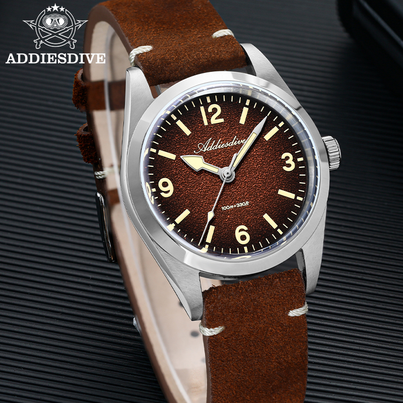 ADDIESDIVE Japan 2035 Super Lu - Suede Strap Watch avaliação e preço