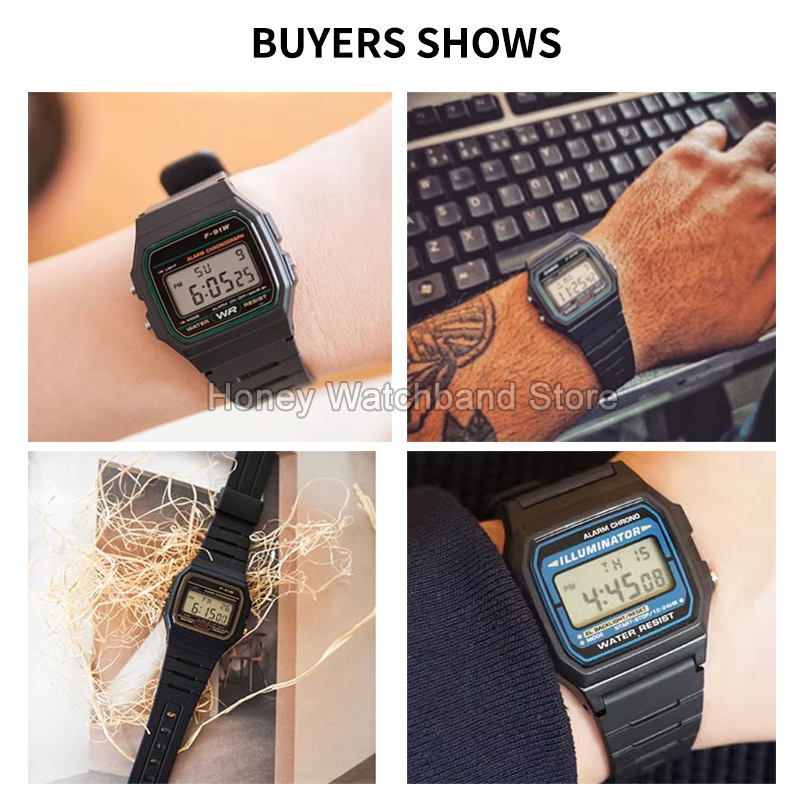 For ​​Casio W-800H F-91W/84/94 - Rubber Strap Diver avaliação e preço