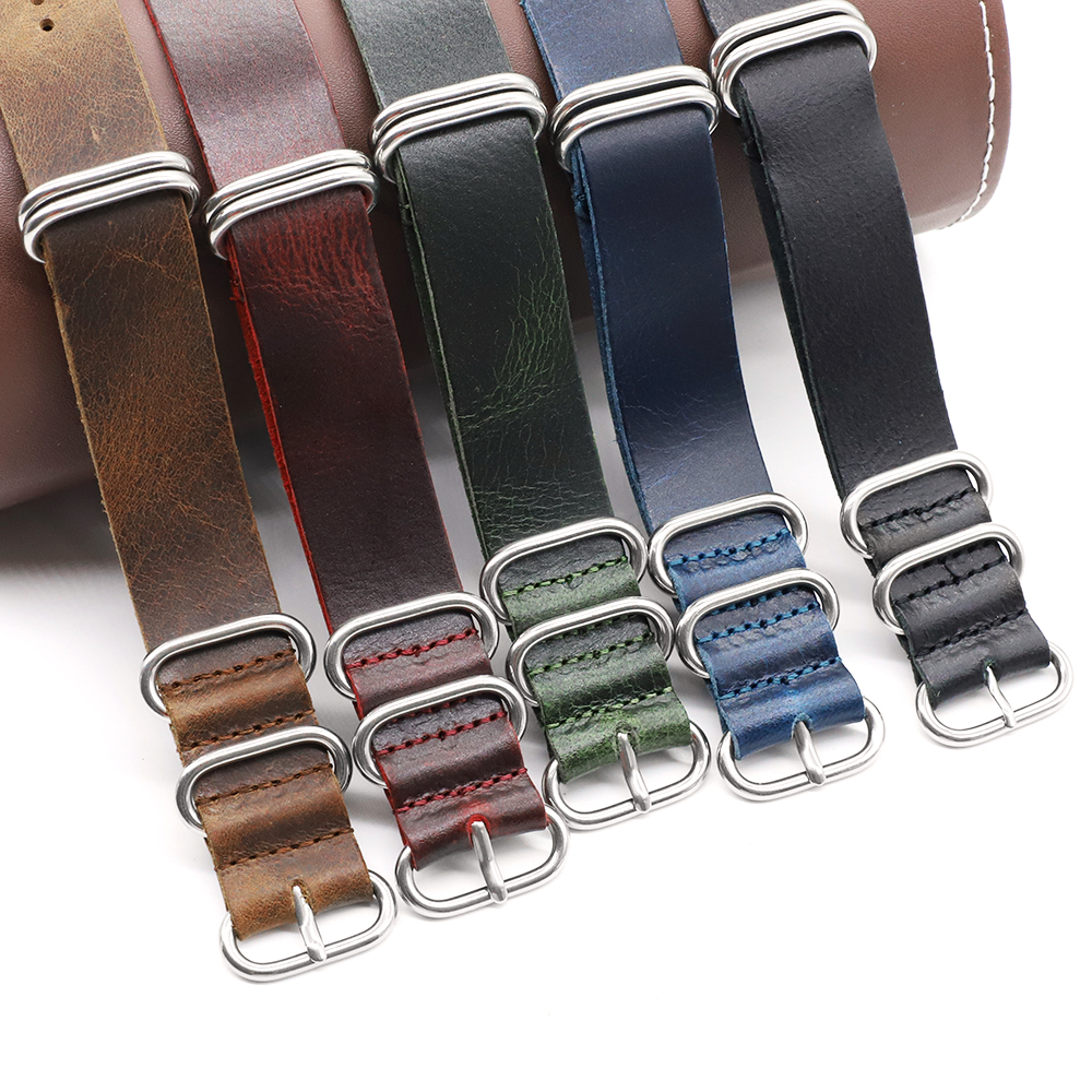 Genuine Leather Watch Band 18m - Nato Strap Nylon avaliação e preço
