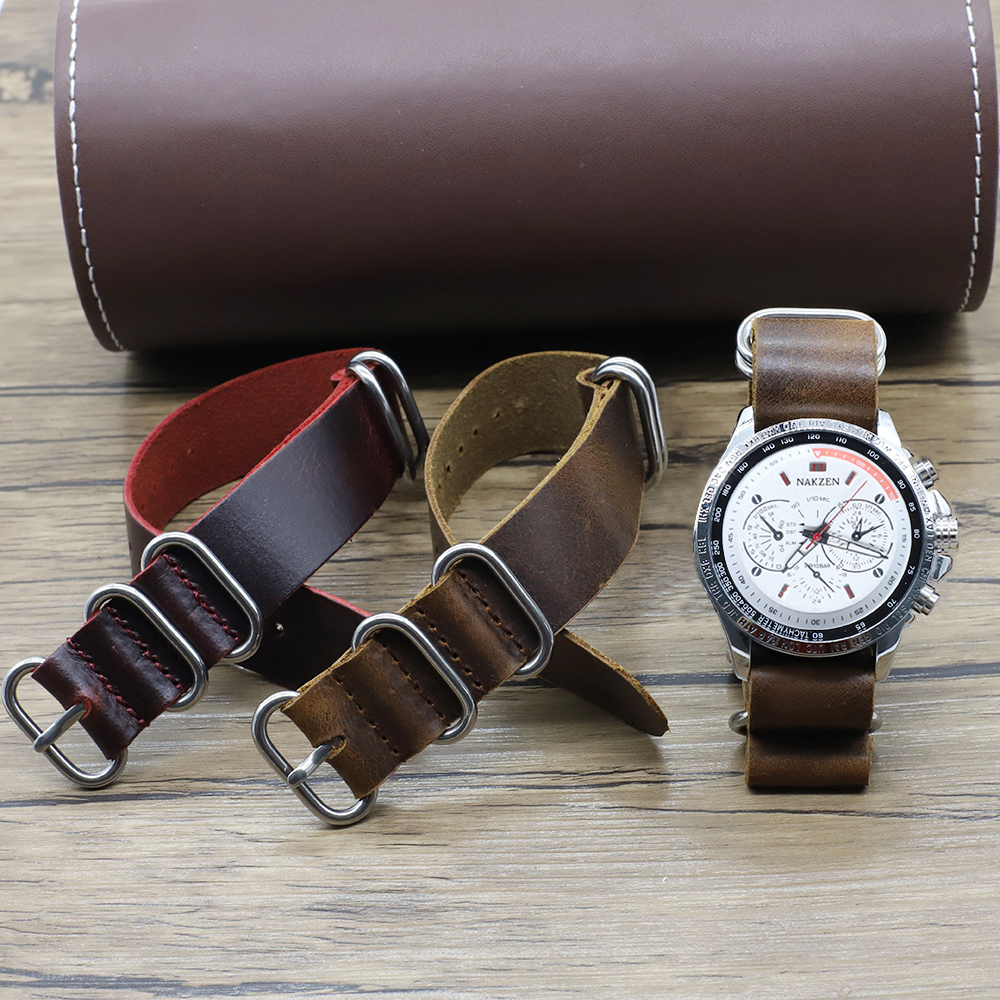 Genuine Leather Watch Band 18m - Nato Strap Nylon avaliação e preço