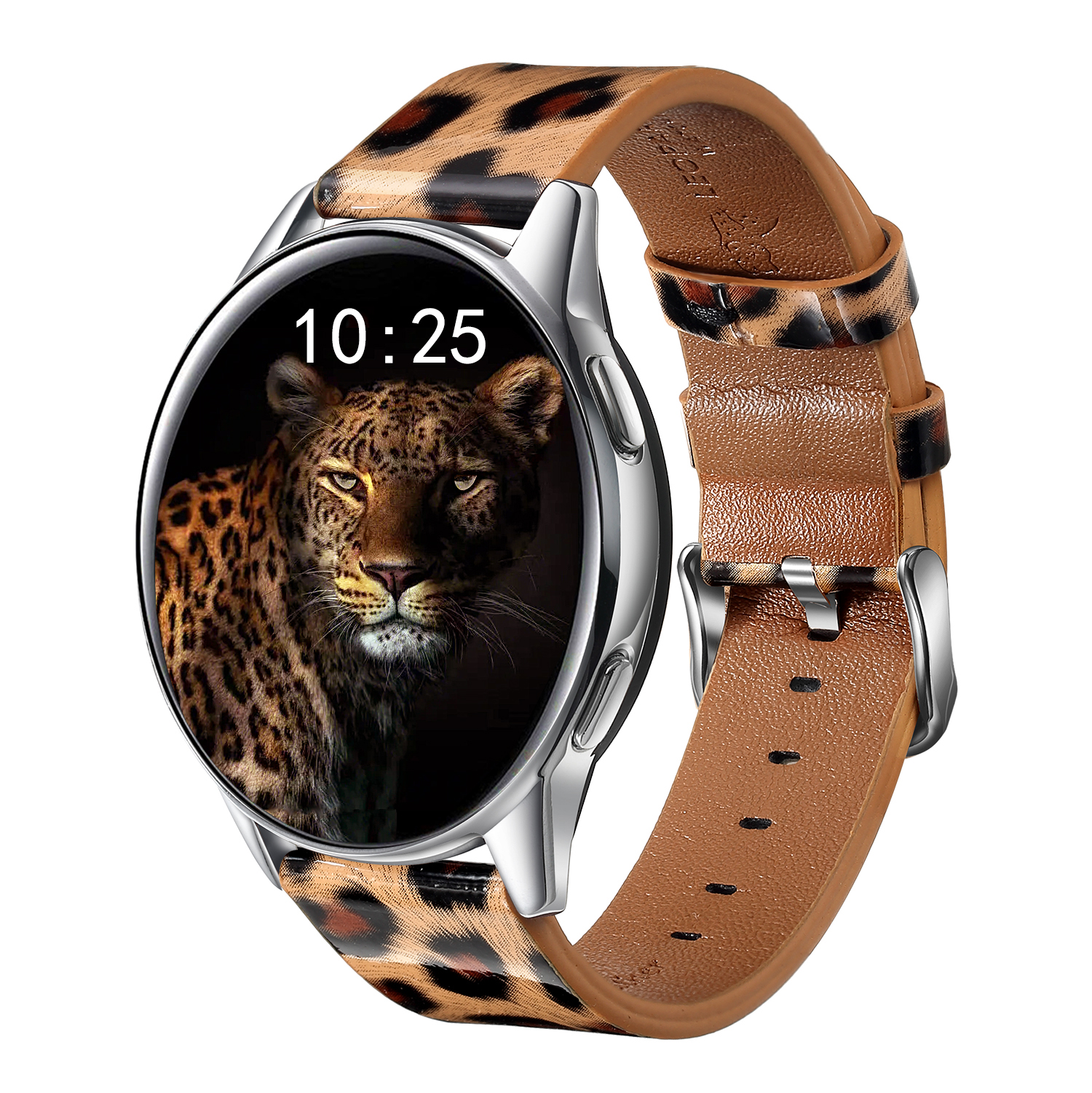 Leather Watch Band Leopard Qui - Leather Strap Quick Release avaliação e preço