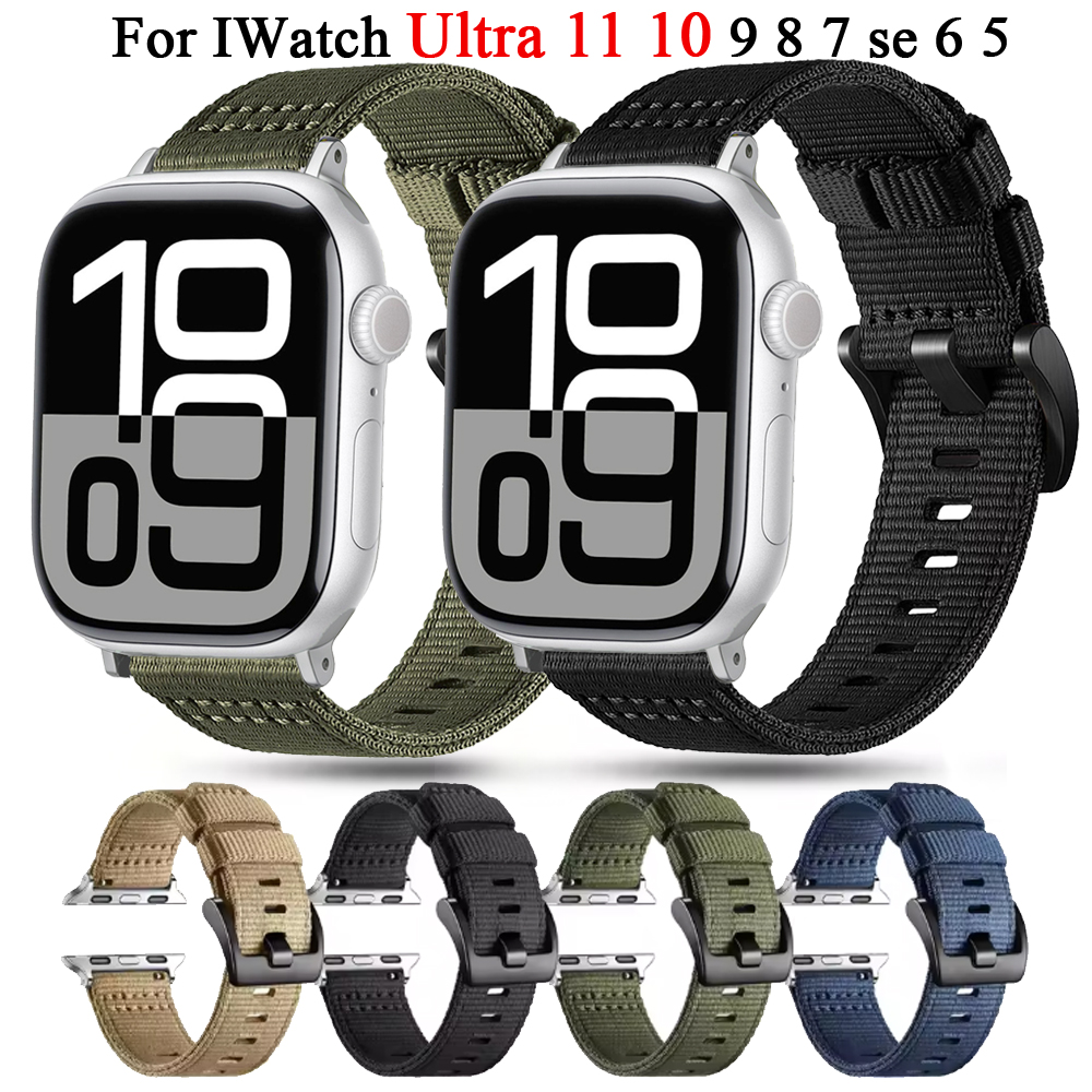 for Apple watch Straps 45mm 46 - Canvas Strap Watch avaliação e preço