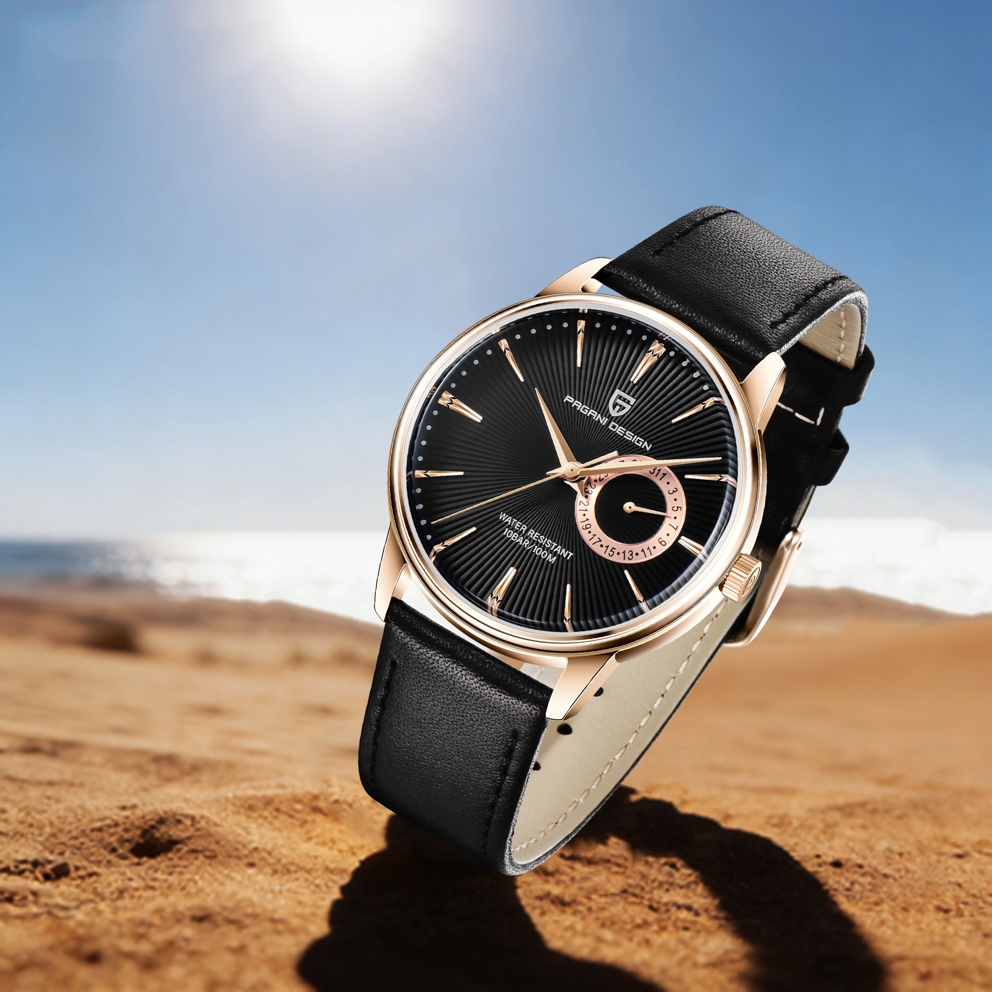PAGANI DESIGN 2026 Best-Sellin - Leather Watch Band Men avaliação e preço