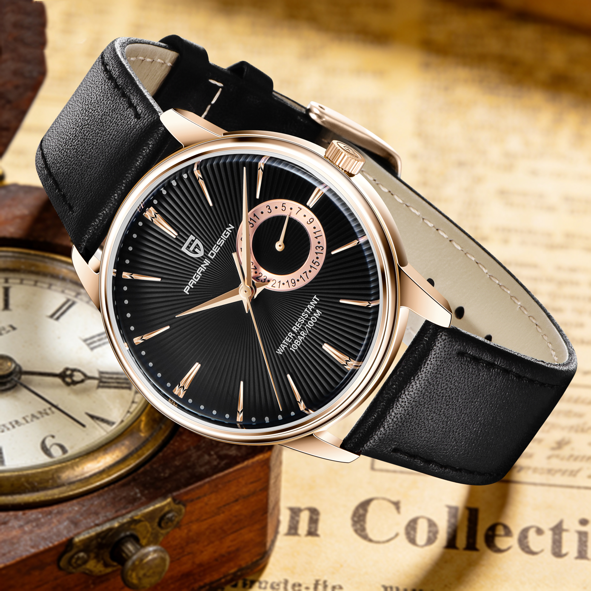 PAGANI DESIGN 2026 Best-Sellin - Leather Watch Band Men avaliação e preço