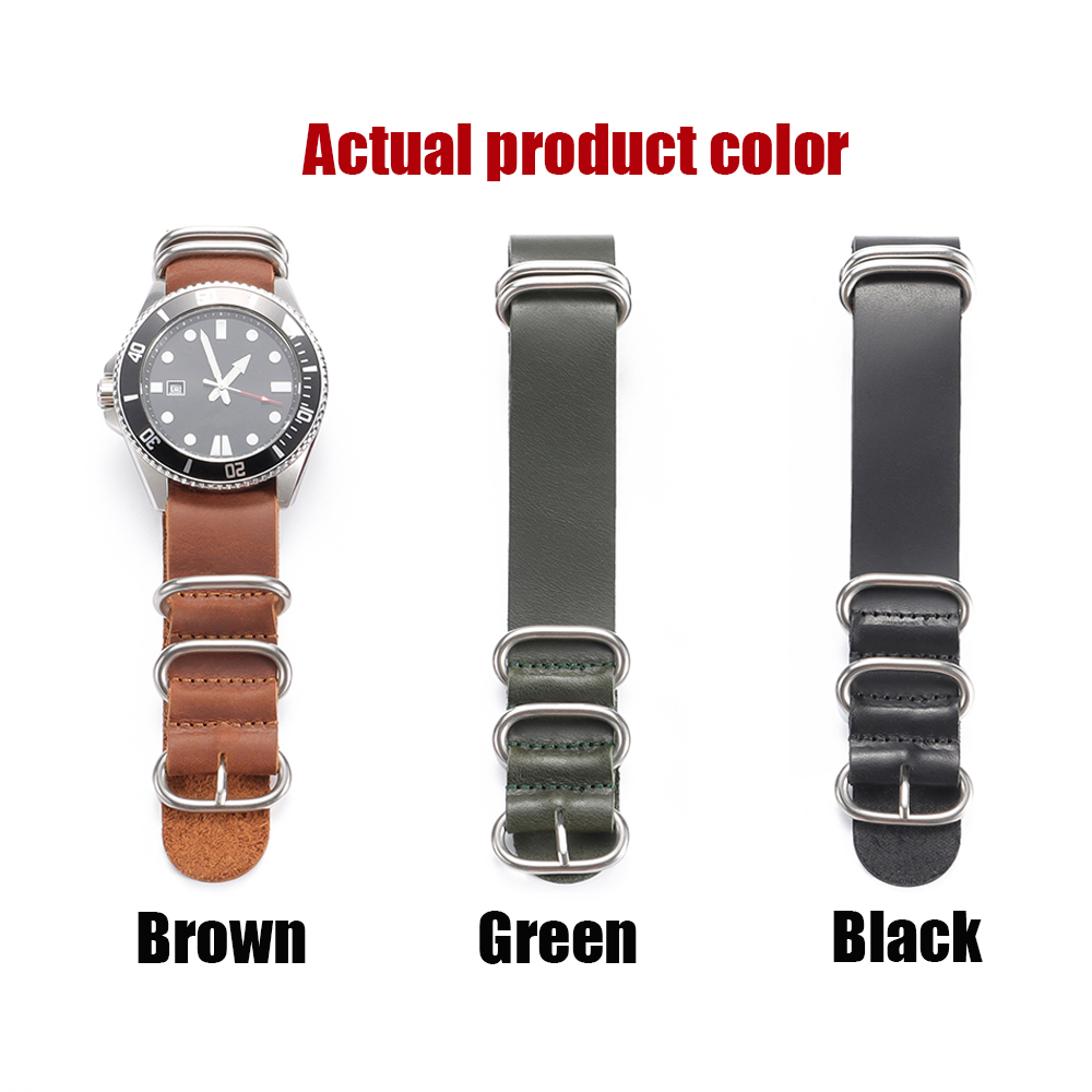 Vintage Genuine Leather Watch  - Nato Strap Nylon avaliação e preço