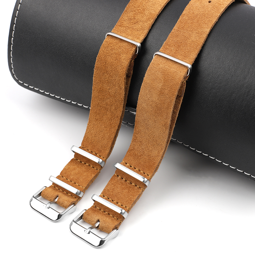 Soft Retro Suede Genuine Leath - Nato Strap Nylon avaliação e preço