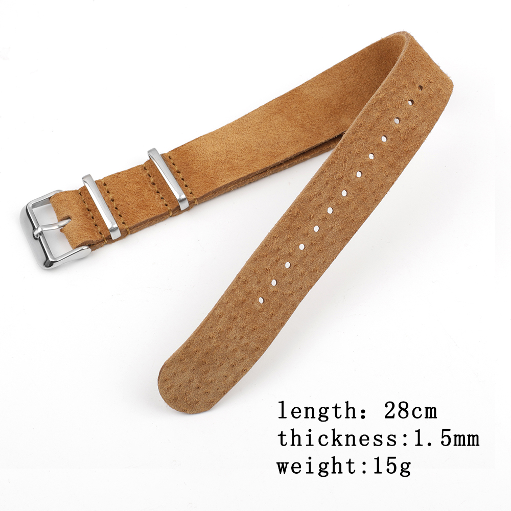 Soft Retro Suede Genuine Leath - Nato Strap Nylon avaliação e preço