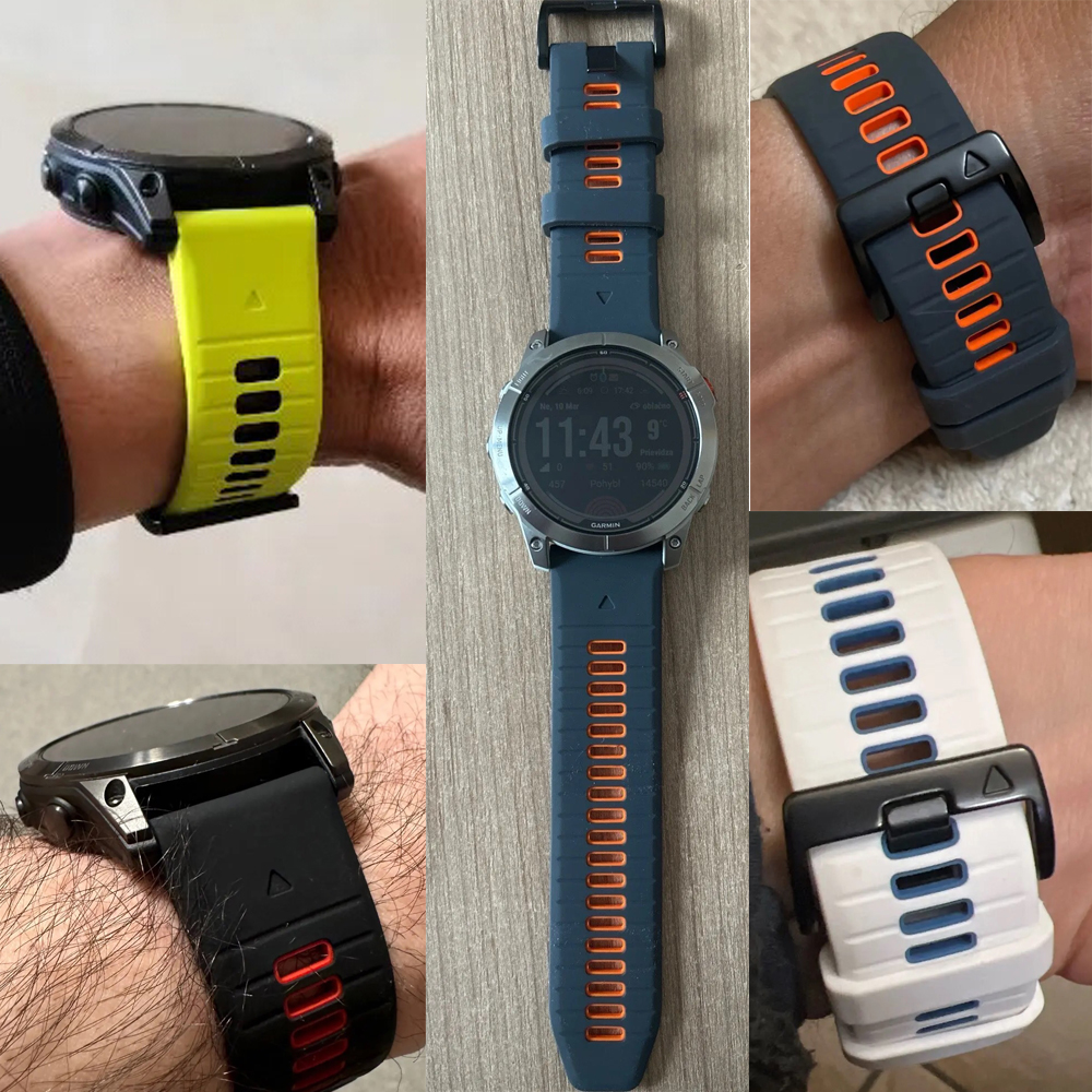 Outdoor Sports 22mm Silicone W - Silicone Watch Band 22Mm avaliação e preço