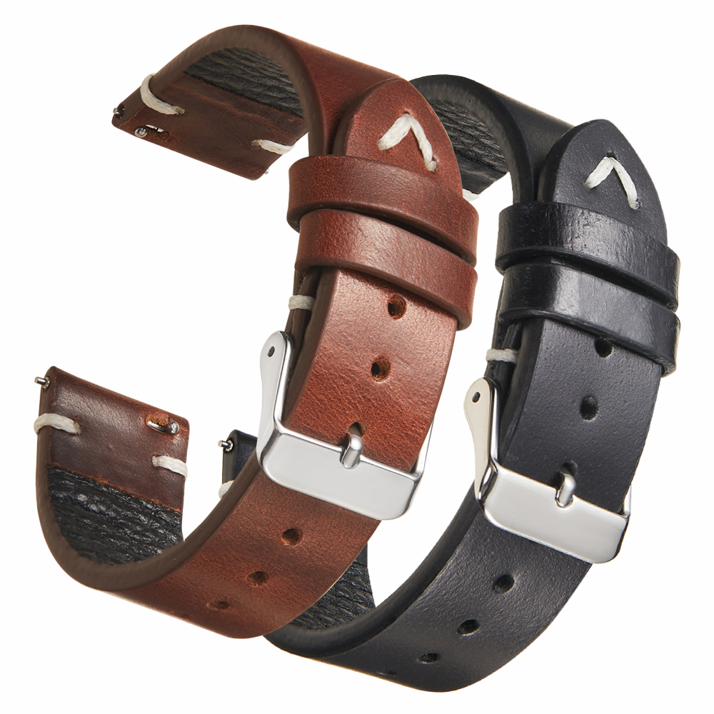 Vintage Genuine 18mm 19mm 20mm - Suede Strap Watch avaliação e preço