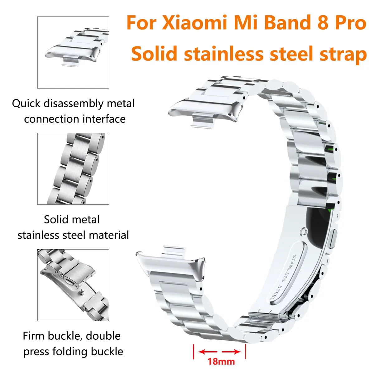 Suitable for Xiaomi band 8pro  - Mesh Strap Metal avaliação e preço