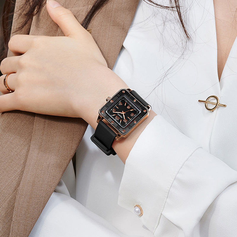 Square Silicone Band Women Wat - Silicone Band Women avaliação e preço
