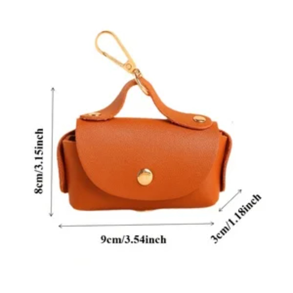 Elegant Leather Dog Poop Bag C - Leather Strap Quick Release avaliação e preço