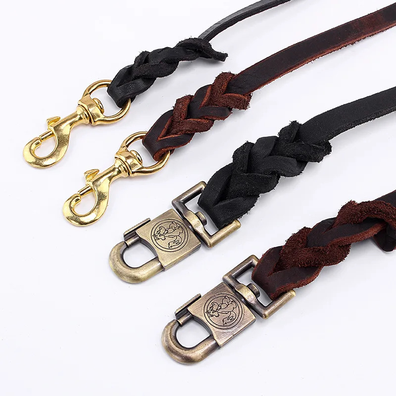 Genuine Leather Dog Leash - To - Leather Strap Quick Release avaliação e preço