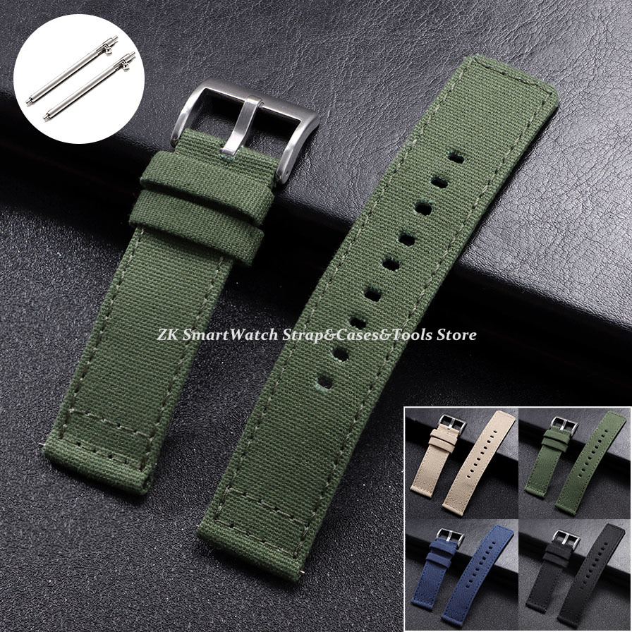 Nylon Watch Strap 20mm 22mm fo - Canvas Strap Watch avaliação e preço