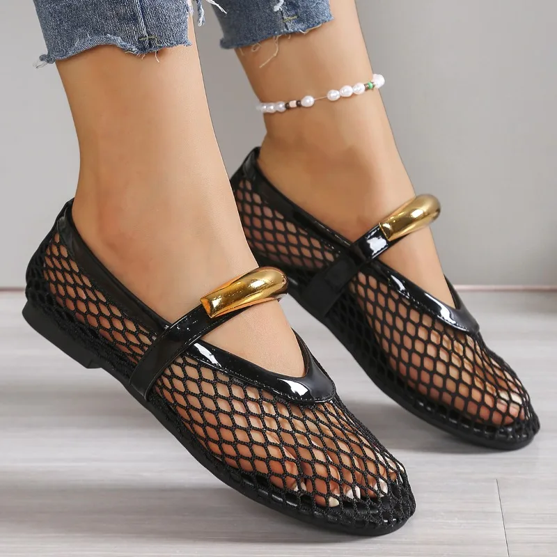 Women's Breathable Summer Roun - Mesh Strap Metal avaliação e preço