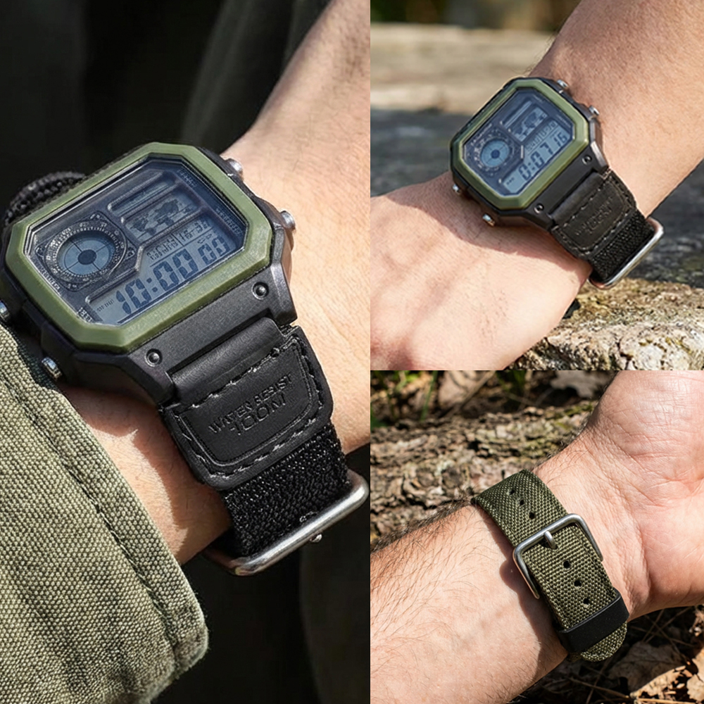 18mm Nylon Strap for Casio AE1 - Canvas Strap Watch avaliação e preço