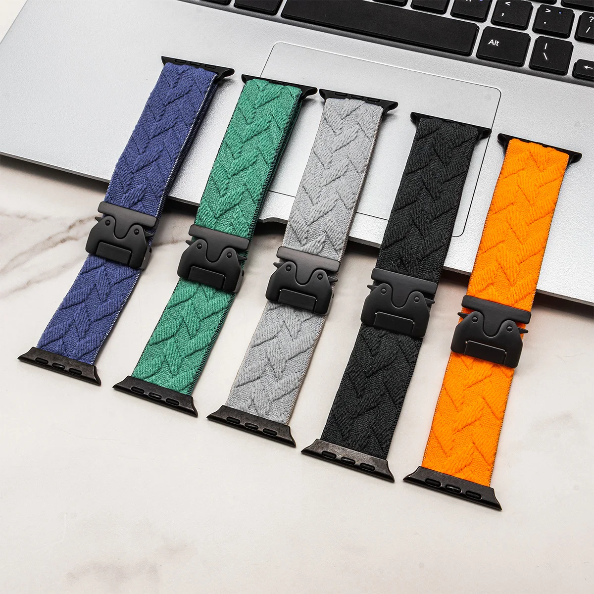 nylon strap for iwatch 10 9 8  - Parachute Strap Elastic avaliação e preço