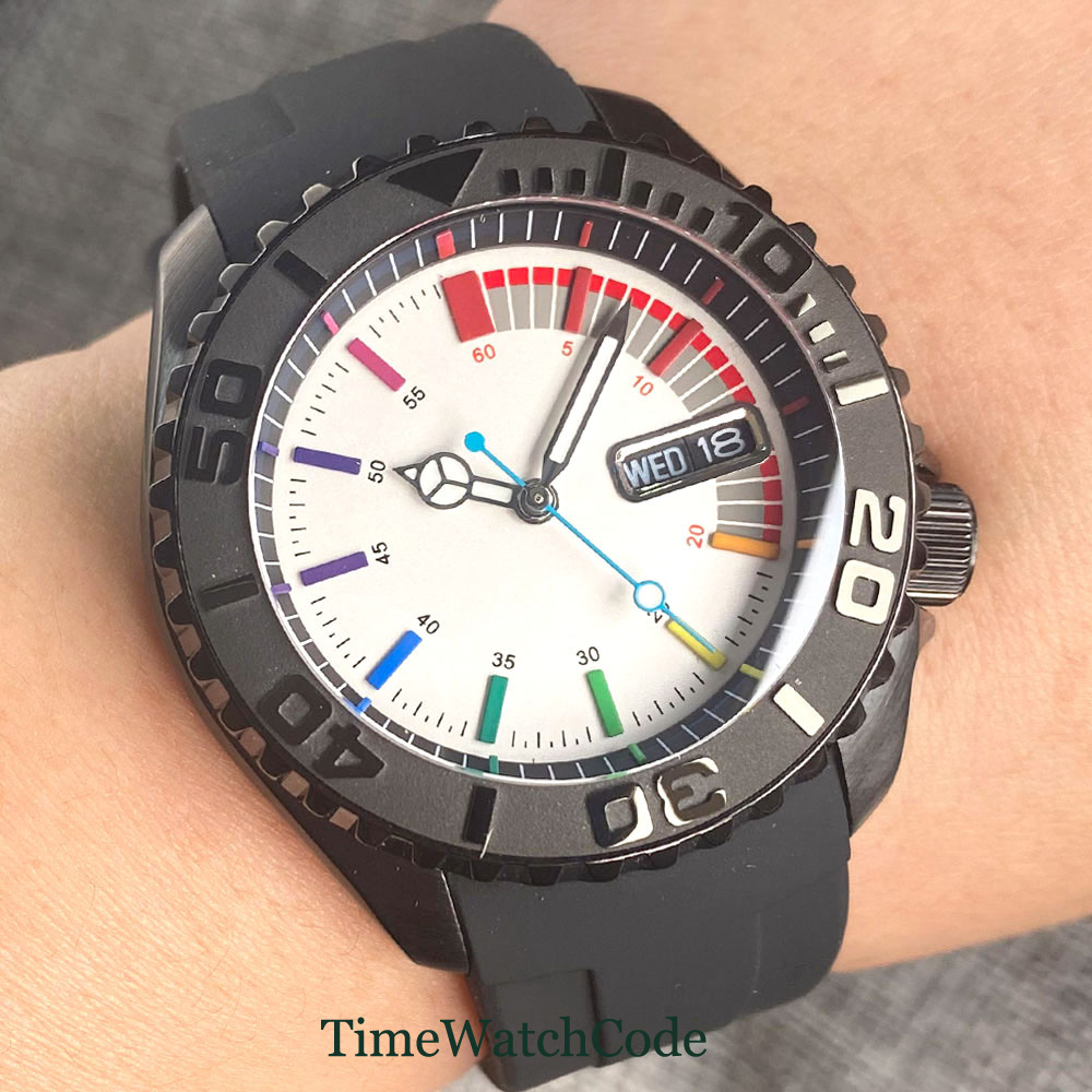 Tandorio 41mm 20ATM Diver Auto - Rubber Strap Diver avaliação e preço