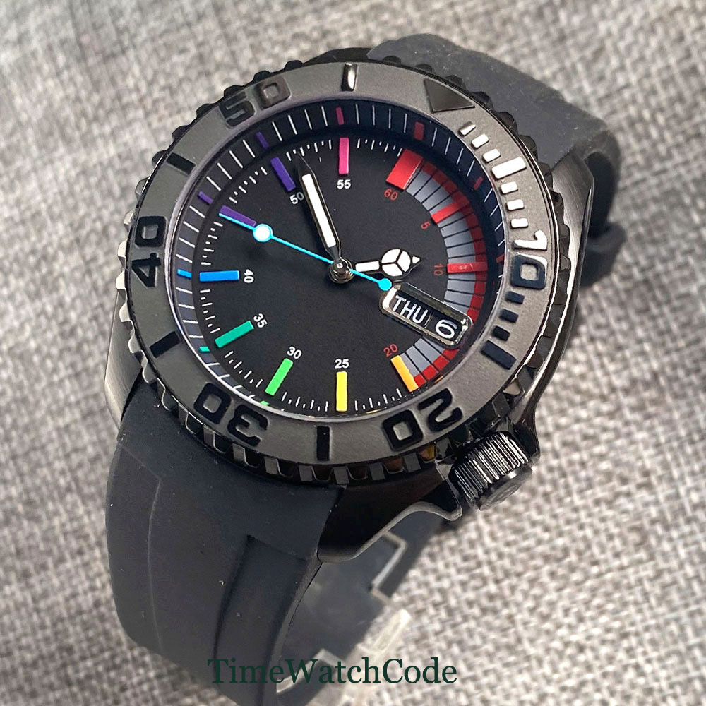 Tandorio 41mm 20ATM Diver Auto - Rubber Strap Diver avaliação e preço