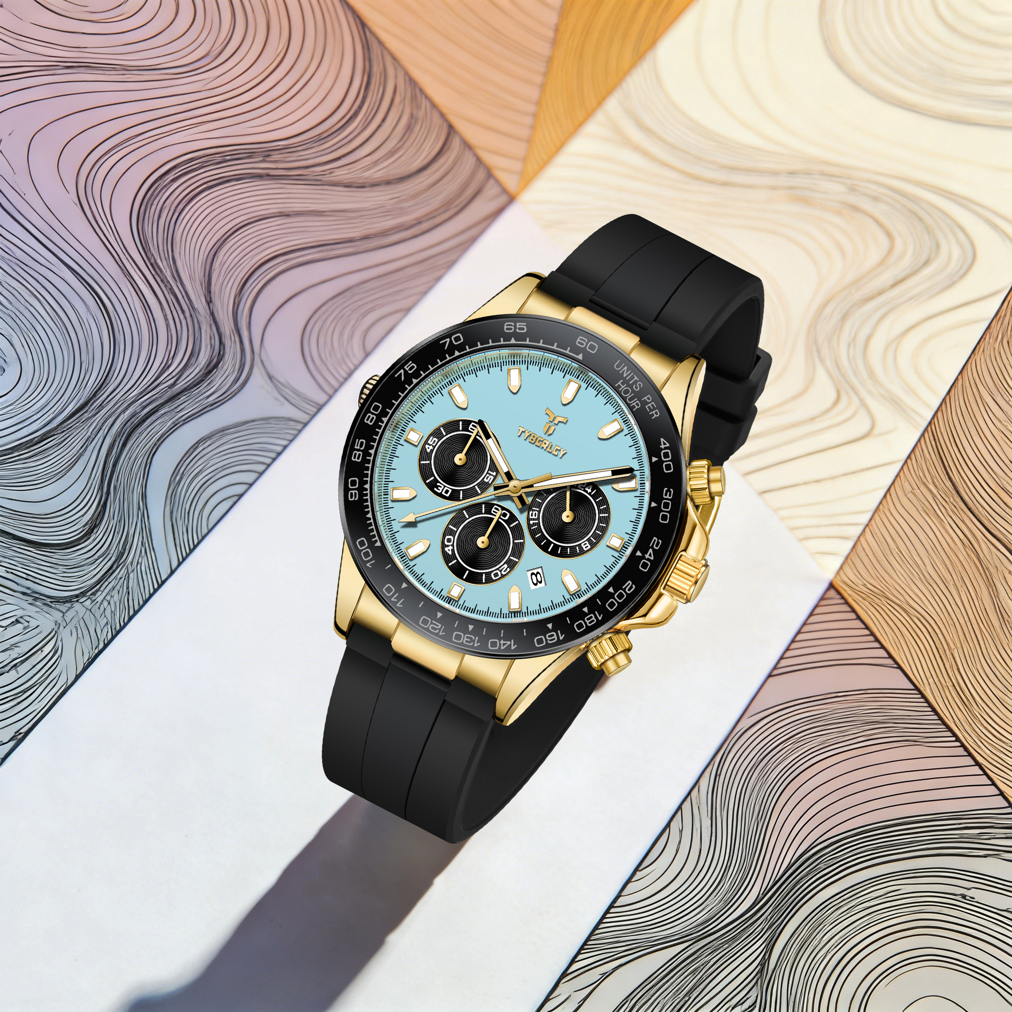 TYBERLEY Sophisticated Eleganc - Rubber Strap Diver avaliação e preço