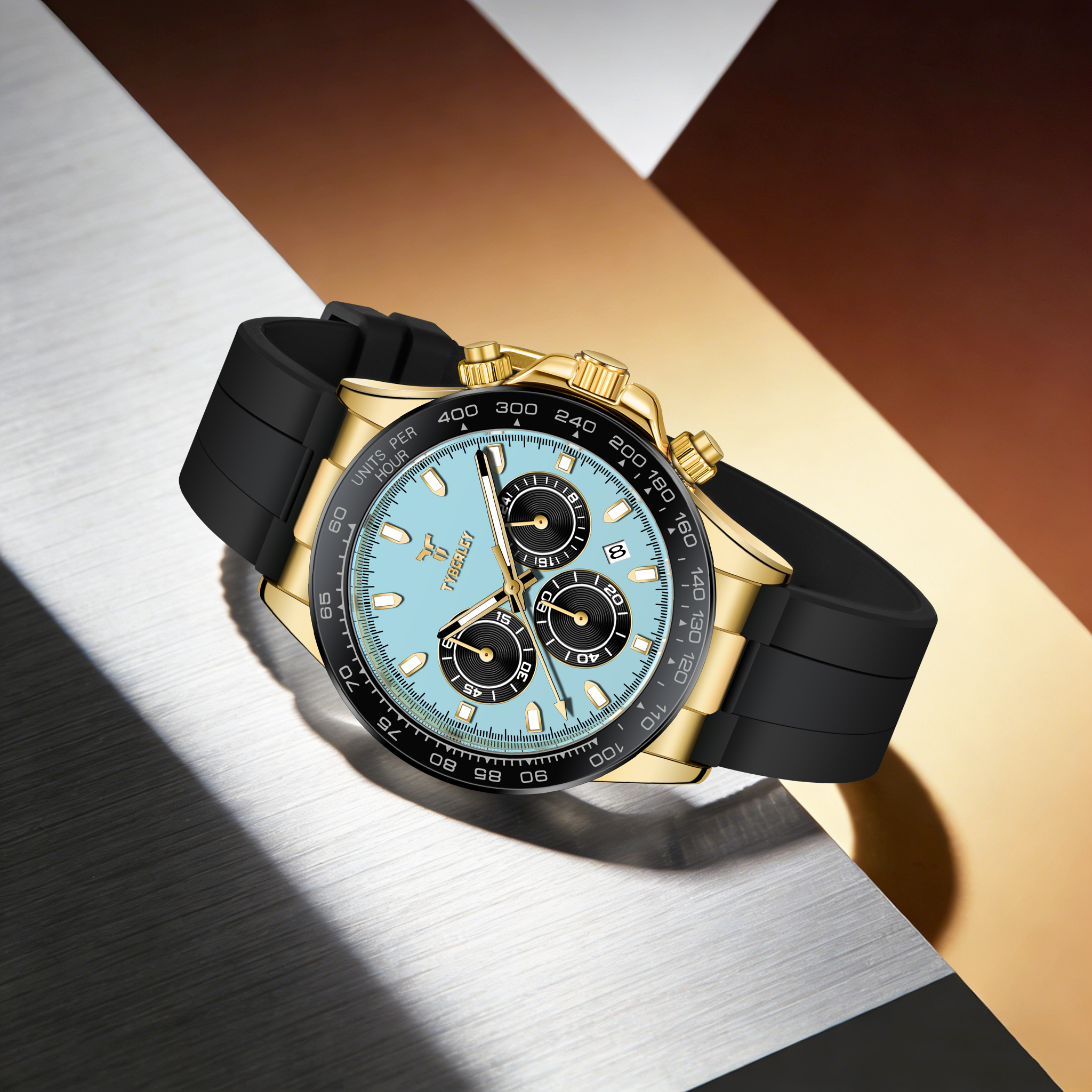 TYBERLEY Sophisticated Eleganc - Rubber Strap Diver avaliação e preço