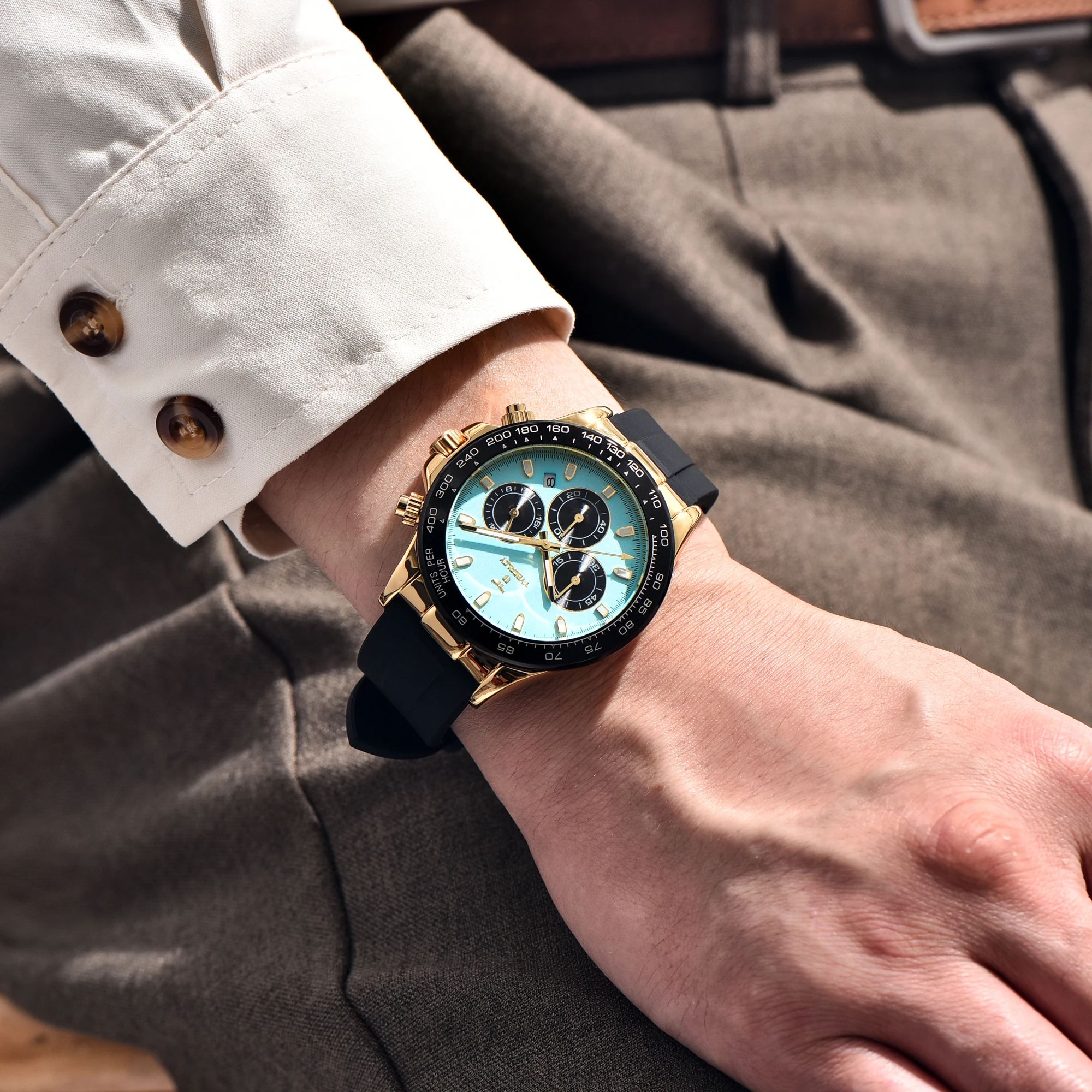TYBERLEY Sophisticated Eleganc - Rubber Strap Diver avaliação e preço