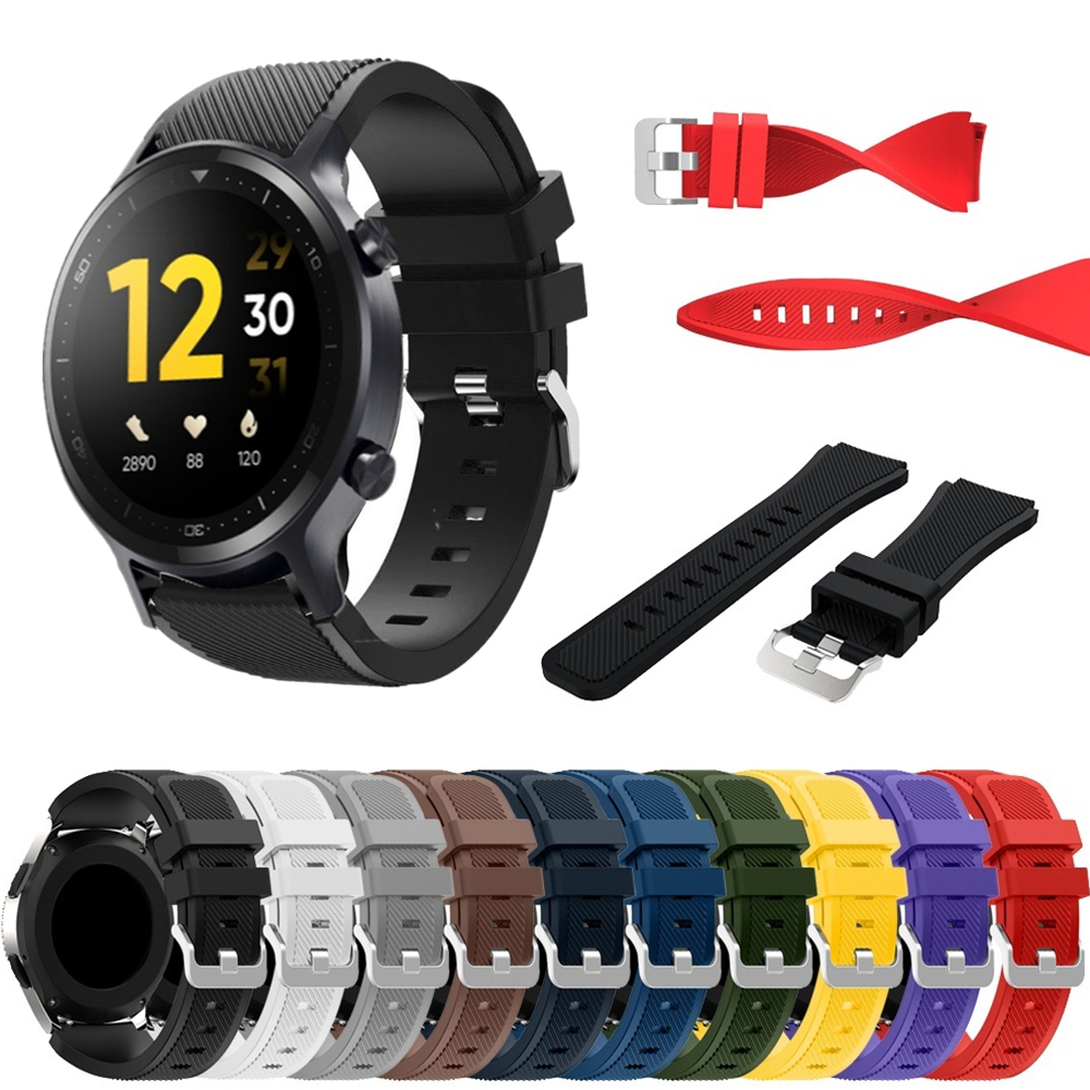 22mm Silicone Strap For Realme - Silicone Watch Band 22Mm avaliação e preço