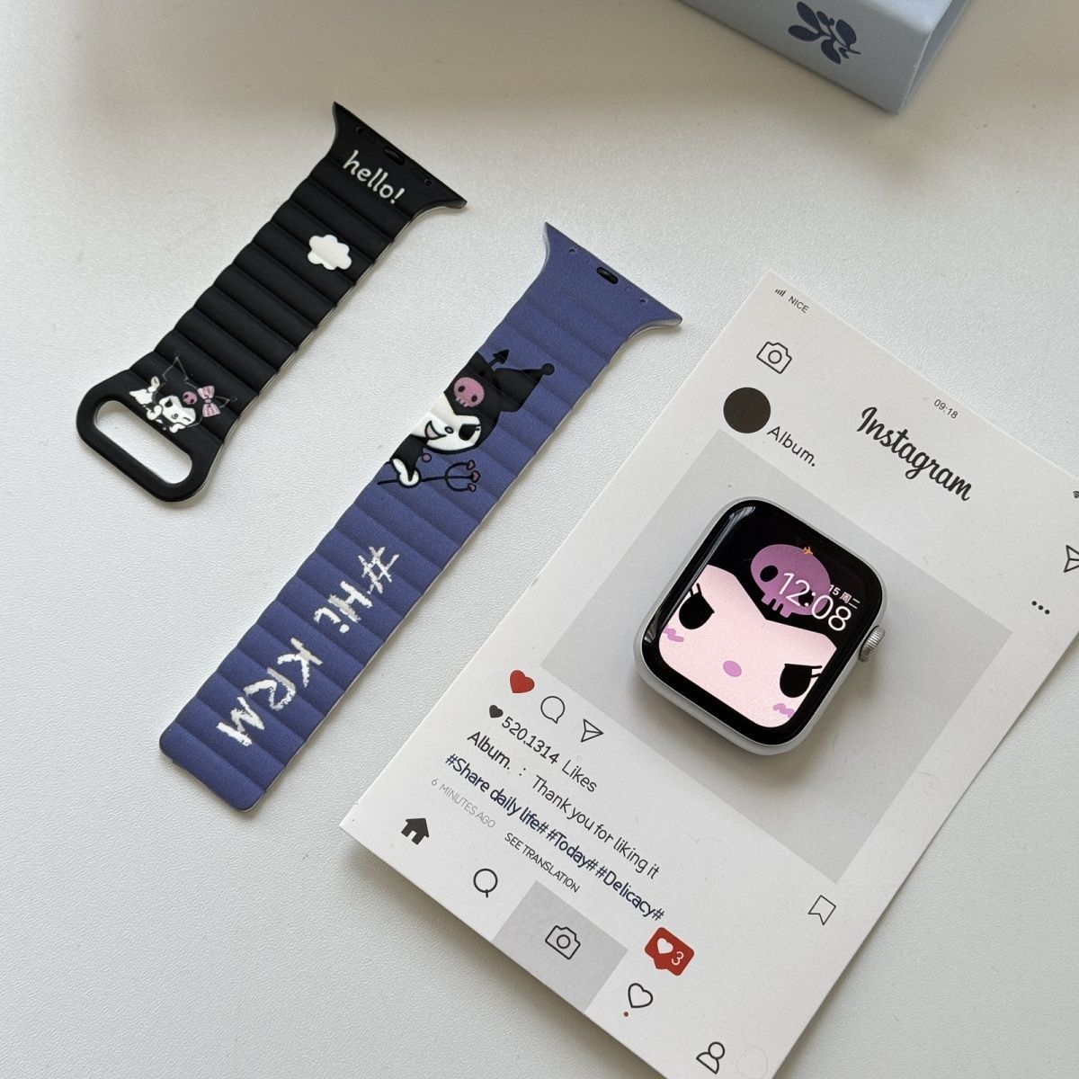 Anime Sanrio Hello Kitty Kurom - Silicone Band Women avaliação e preço