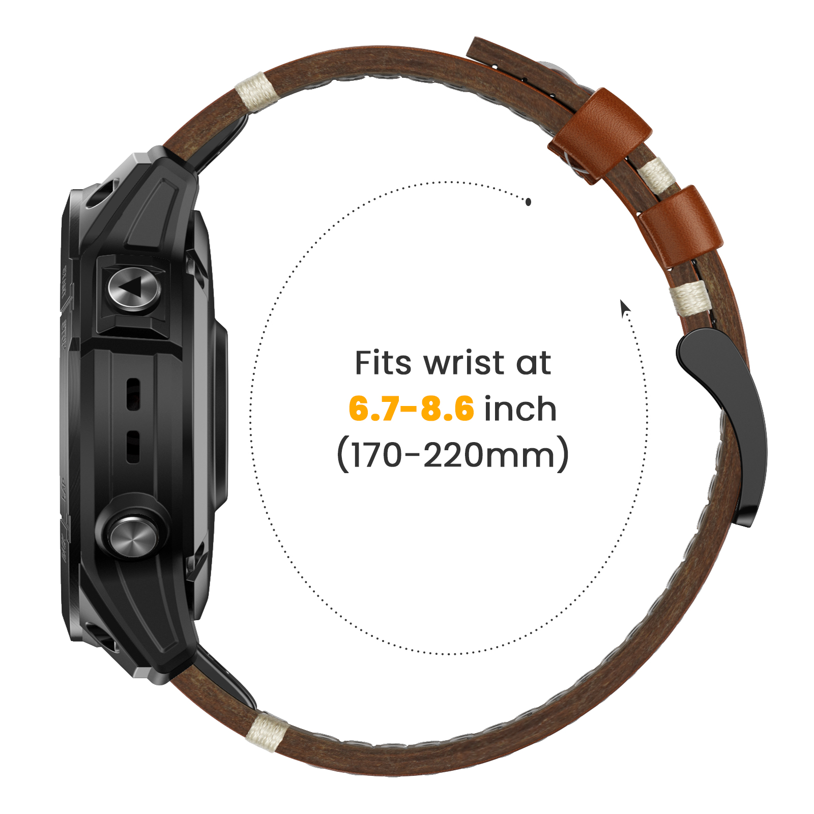 22 26mm Genuine Leather Strap  - Leather Strap Quick Release avaliação e preço