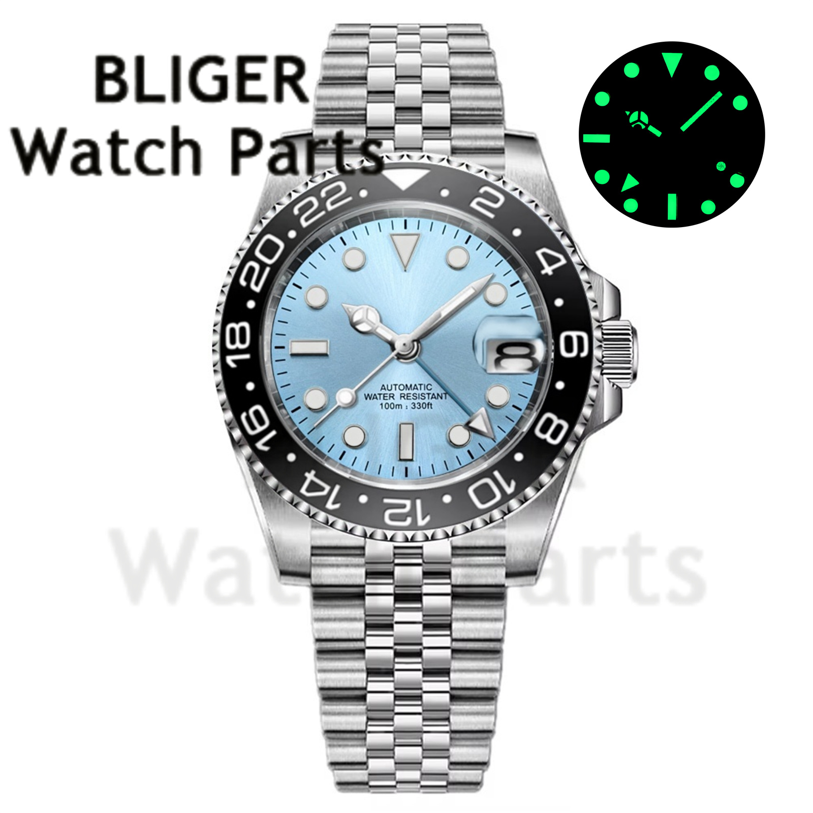 Custom Fashion GMT 40mm Men NH - Stainless Bracelet Diver avaliação e preço